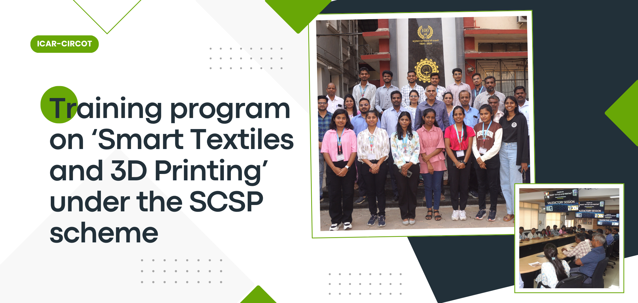 Training program on ‘Smart Textiles and 3D Printing’ under the SCSP scheme