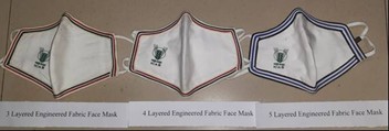 Engineered fabric face mask with 3,4 & 5 layers
