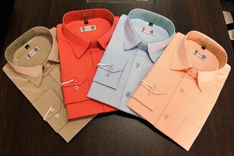 Shirts made using Salt Free Dyeing Technology