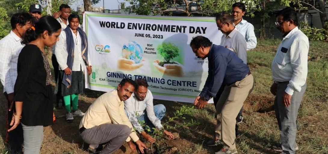 Image of ICAR-CIRCOT organized Tree Plantation Drive on World Environment Day on 5th June, 2023.