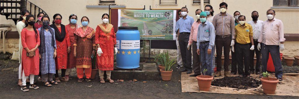 Image of Special National Swachhta Campaign on WASTE TO WEALTH at ICAR-CIRCOT on 12th Oct, 2021 under DARE- ICAR Campaign for India@75