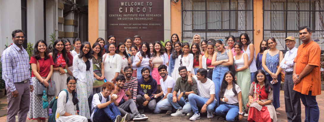 Image of Visit of students from College of National Institute of Fashion Technology, Kharghar at ICAR-CIRCOT, Mumbai.