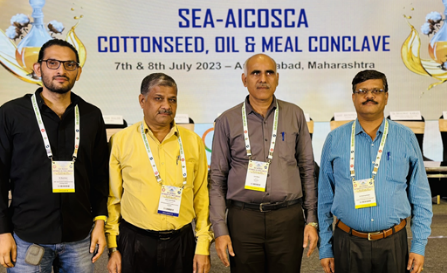 Image of ICAR–CIRCOT Scientists Received Innovation Award for Research on Value Addition of Cottonseed at 4th SEA– AICOSCA Conclave 2023.